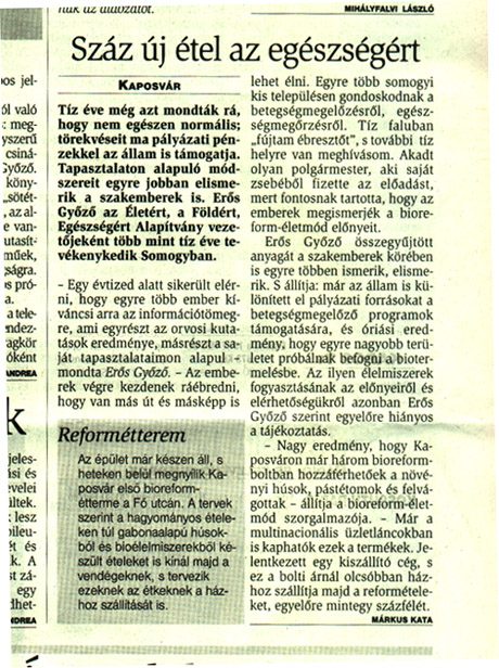 Újságcikk