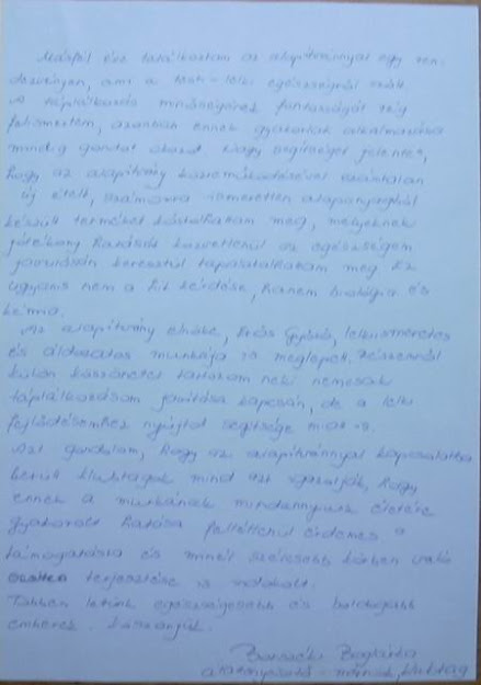 Köszönőlevelek